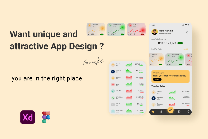 Gig Preview - Create for you a modern and attractive app design