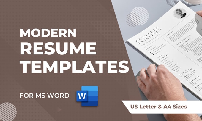 Gig Preview - Provide 10 modern resume and cover letter templates in ms word format