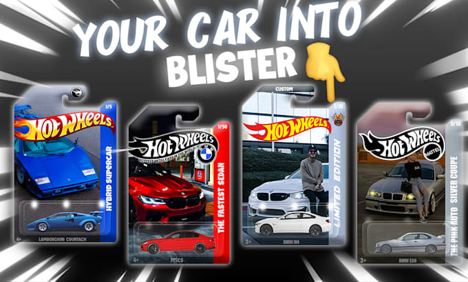 Bestseller - make your car images into hot wheels blister