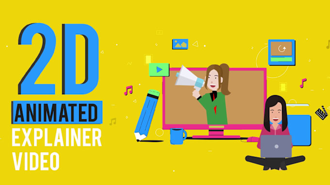 Gig Preview - Create 2d animated explainer and whiteboard explainer video for your business