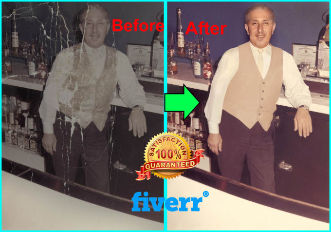 Gig Preview - Restore old photo, cleanup, damage fix, colorize old photos