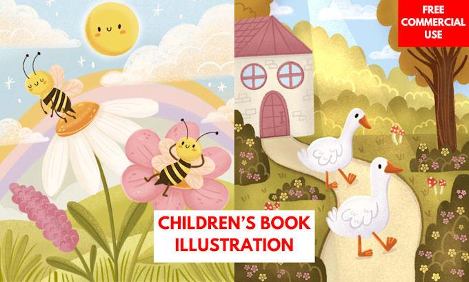 Gig Preview - Draw an amazing childrens book illustration for you