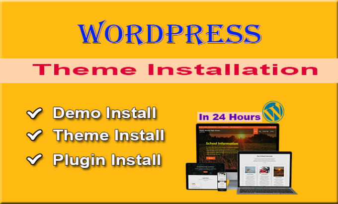 Gig Preview - Do wordpress theme installation, demo import