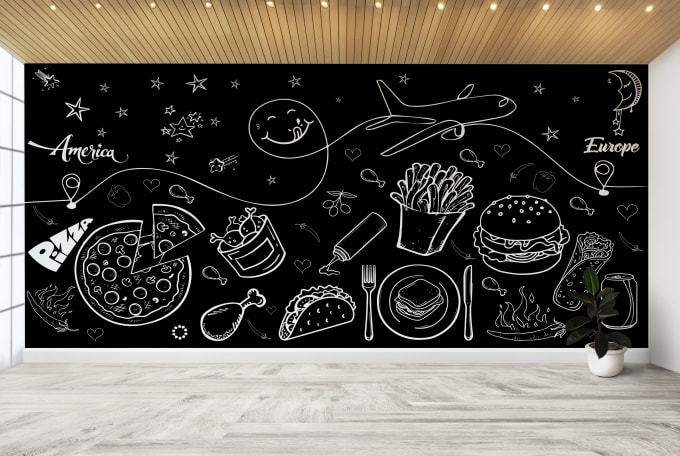 Gig Preview - Create doodle wall art, murals for business, restaurant, workshop