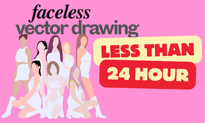 Gig Preview - Draw a faceless vector portrait illustration