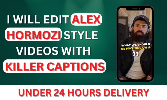 Gig Preview - Edit alex hormozi style instagram reels with killer captions