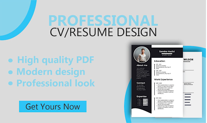 Gig Preview - Be your designer and professional resume and CV maker