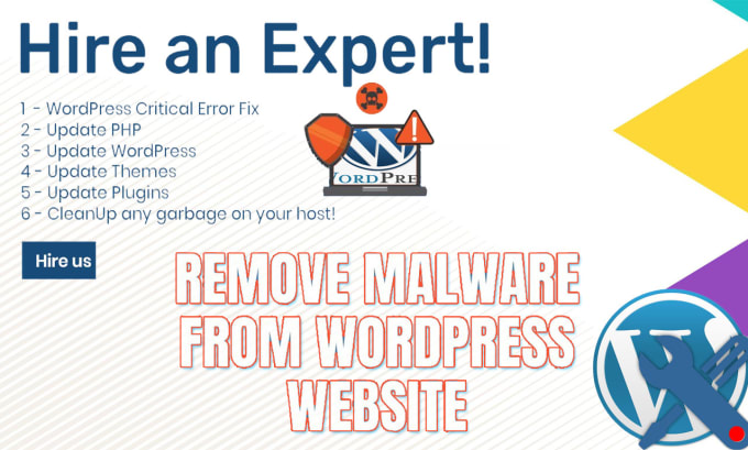 Gig Preview - Remove wordpress malware fix a hacked site and update