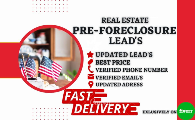 Gig Preview - Generate foreclosure and pre foreclosure real estate leads