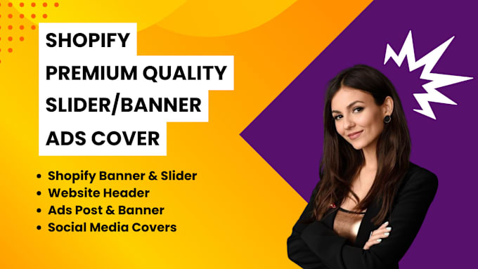 Gig Preview - Design a professional shopify banner, slider and website header