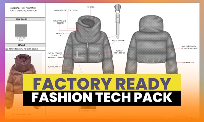 Gig Preview - Our agency will create factory ready fashion tech pack