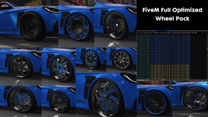 Gig Preview - Create you a full optimized fivem wheel pack