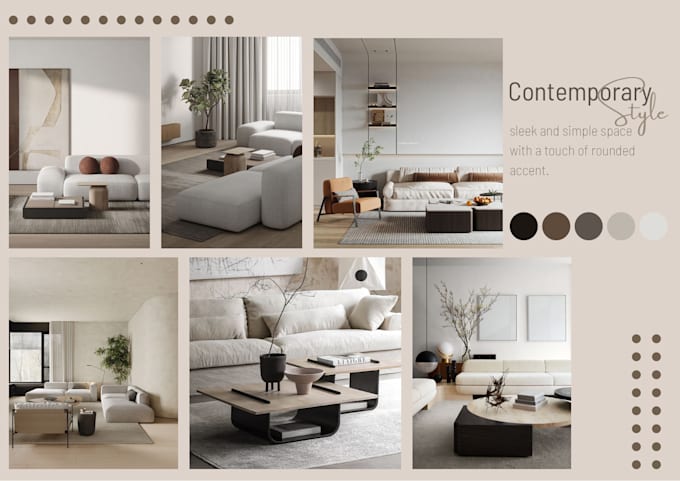 Gig Preview - Create and personalized interior design moodboard for you