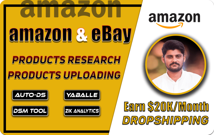 Gig Preview - Do amazon to ebay dropshipping top listings