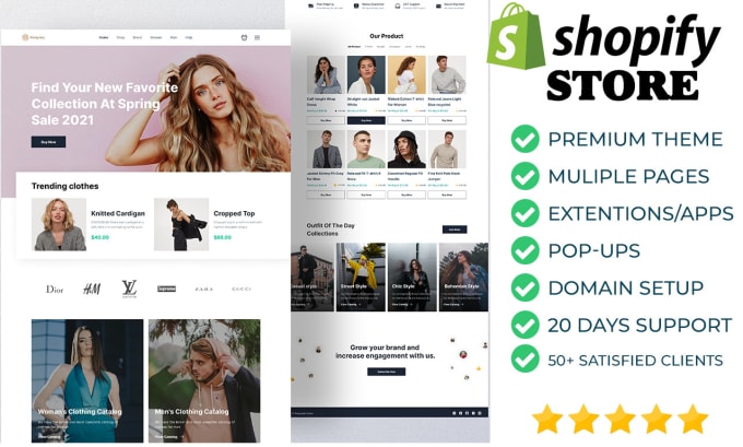 Gig Preview - Build a professional shopify store or dropshipping website