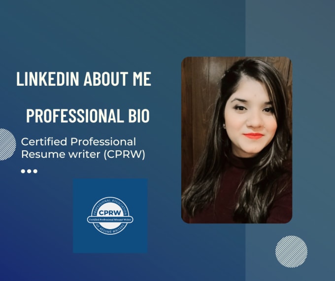 Gig Preview - Create a professional linkedin about section or bio