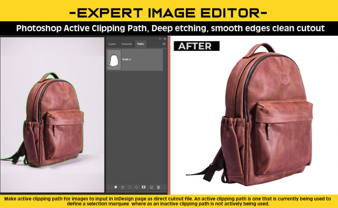 Gig Preview - Do photoshop active clipping path, deep etching, smooth edges clean cutout photo