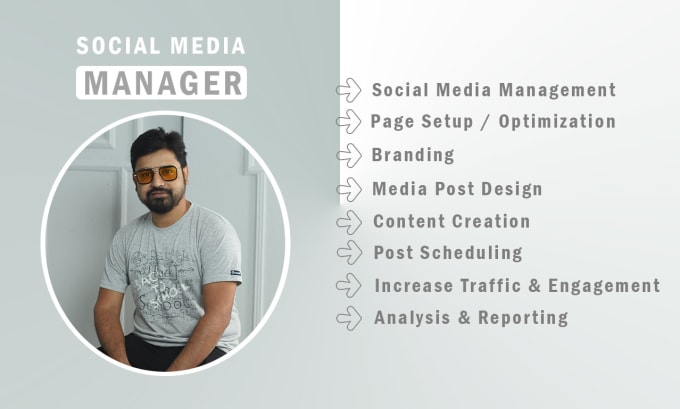 Gig Preview - Be your social media manager and social media content creator