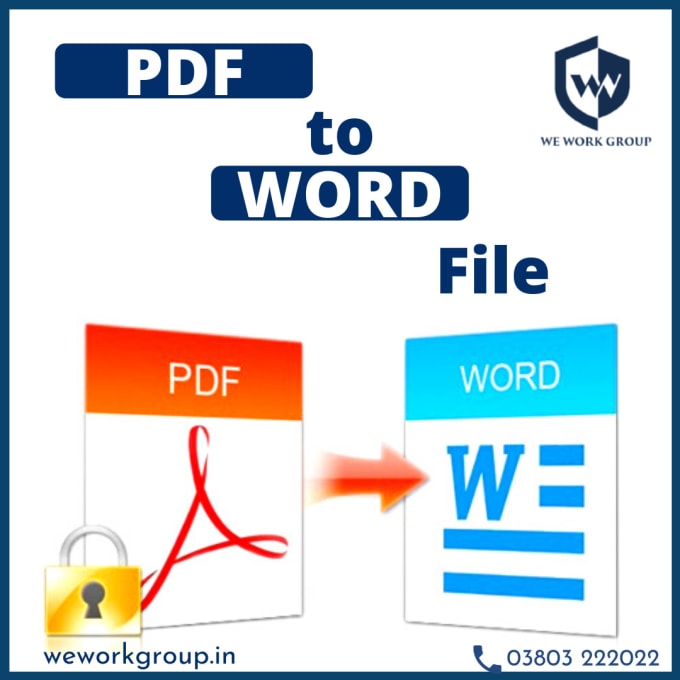 Gig Preview - Do convert pdf to word,excel pdf, data entry,typing