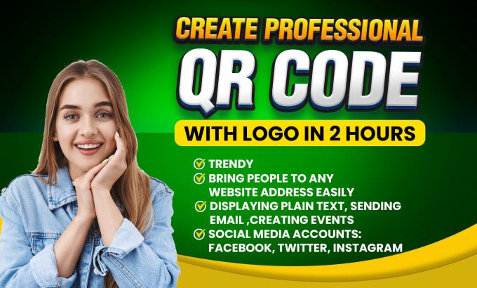 Gig Preview - Create professional qr code with logo in 1 hour