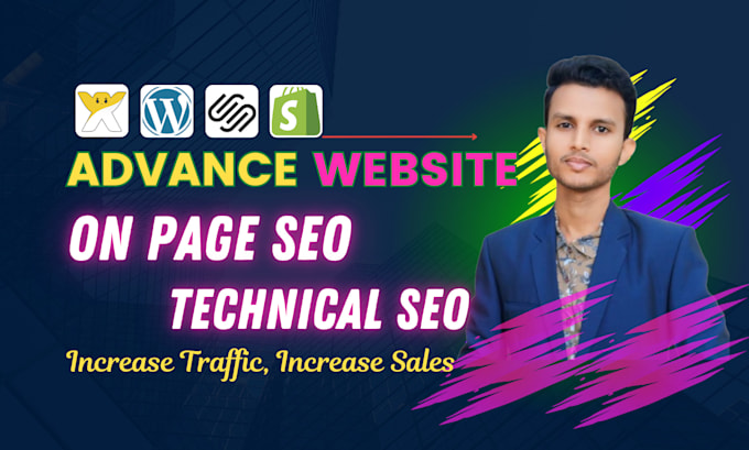 Gig Preview - Do advance on page SEO for squarespace, wordpress, wix and shopify website