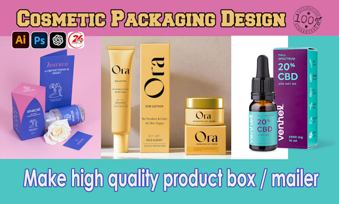 Gig Preview - Design product packaging box,  and mailer box design