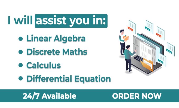 Bestseller - help you in discrete math, linear algebra calculus quizz, exaam and asignments