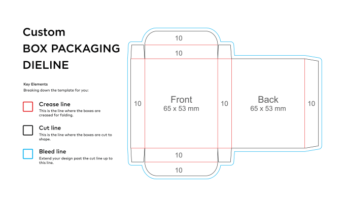 Gig Preview - Create packaging box dieline, die cut and cut lines template