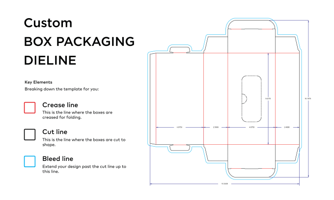 Gig Preview - Make packaging box dieline, die cut and cut lines template