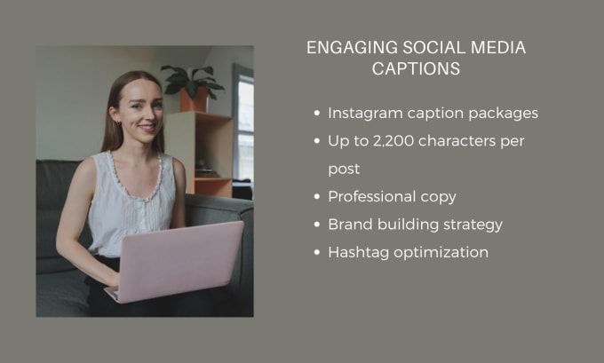 Gig Preview - Write instagram captions for your wellness business