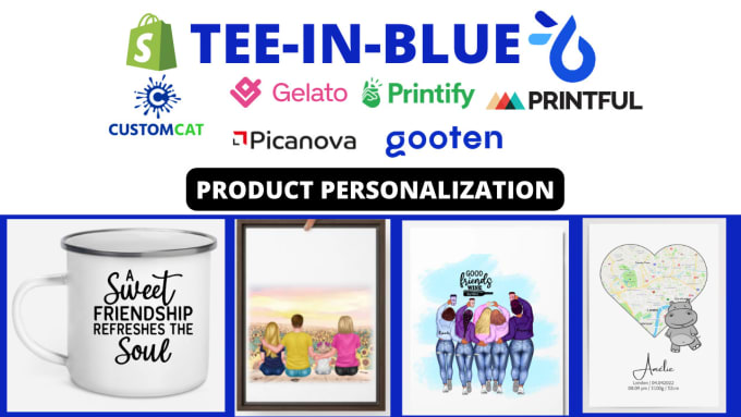 Bestseller - personalize print on demand products in teeinblue