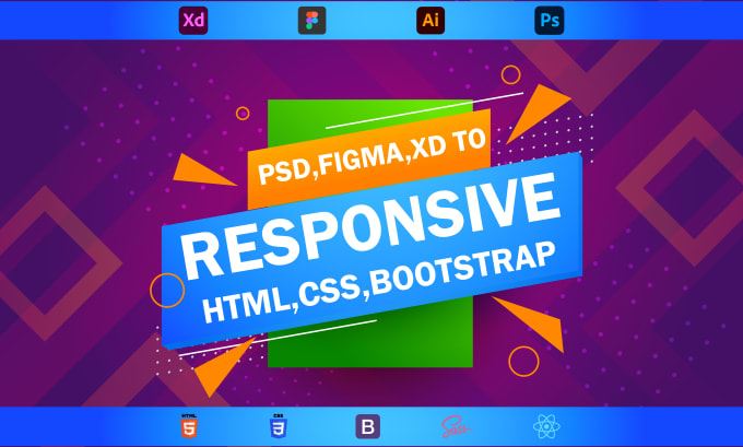 Gig Preview - Convert PSD, xd, figma, to responsive HTML with bootstrap