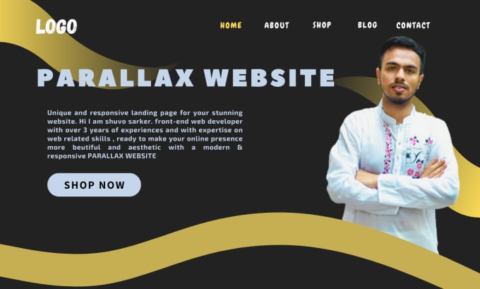 Gig Preview - Build your next parallax website with latest techs 24x7 support