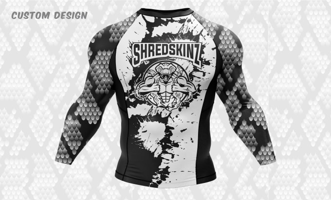 Gig Preview - Design full sublimation custom rash guard, fitness wear