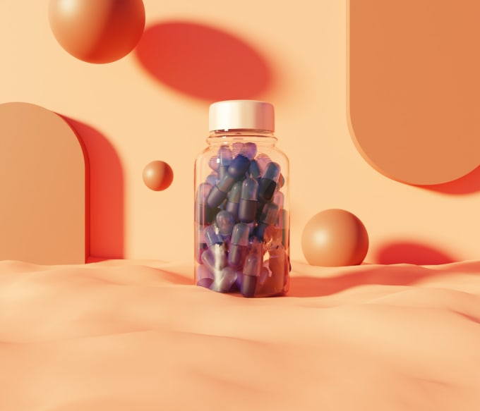 Gig Preview - Awesome 3d pills bottle mockups and more