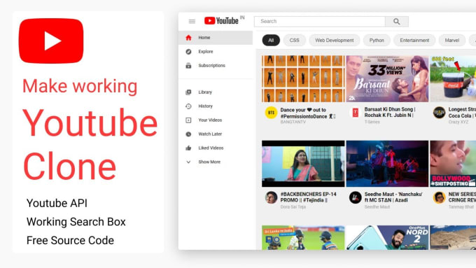 Bestseller - develop a youtube clone website professionally