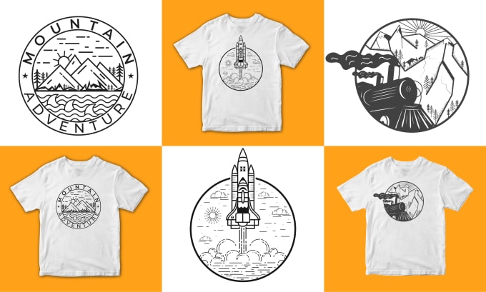 Gig Preview - Design minimalist line art tshirt and merchandise