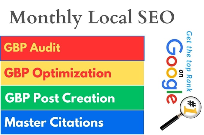 Gig Preview - Do monthly local SEO services for gbp and website ranking