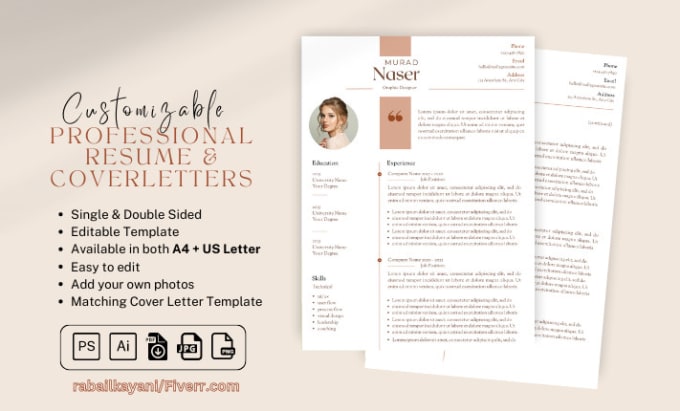 Gig Preview - Design a professional resume and cv template