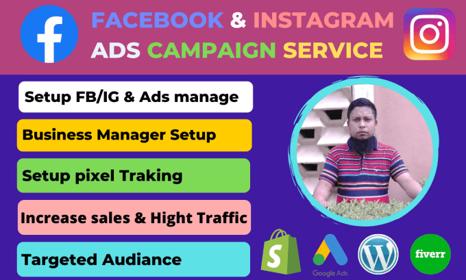 Gig Preview - Setup shopify facebook ads, instagram ads   campaign,