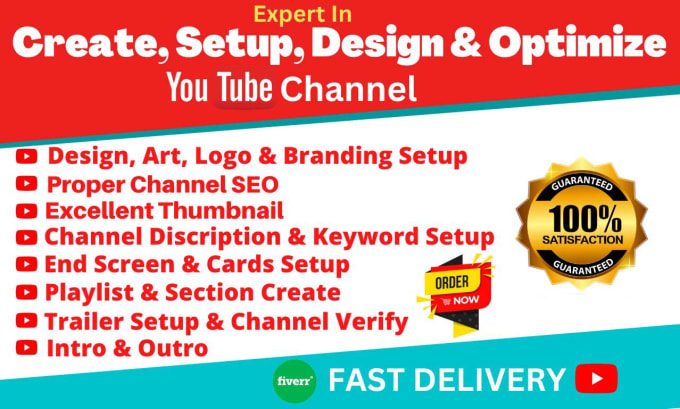 Bestseller - create and setup youtube channel professionally