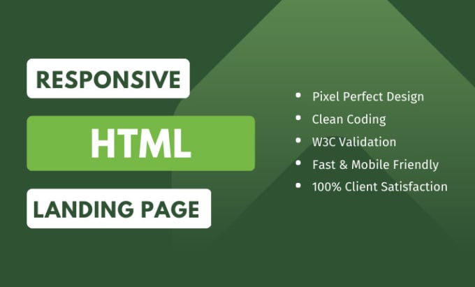 Gig Preview - Design responsive landing page with html css