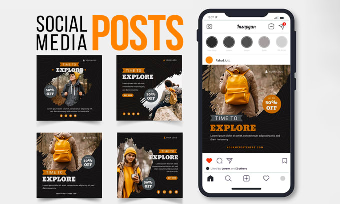 Gig Preview - Do creative social media post design for facebook and instagram