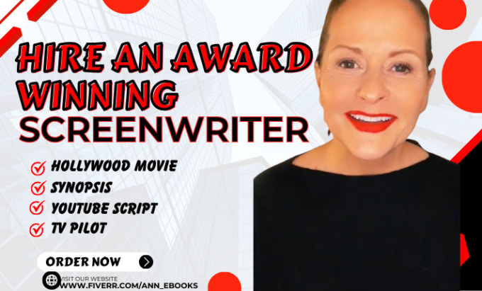 Gig Preview - Be your hollywood movie script writer, screenplay and scriptwriter