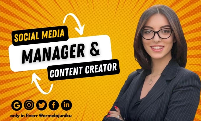 Gig Preview - Be your social media marketing manager and content creator