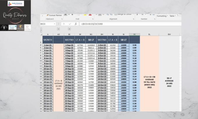 Gig Preview - Make excel sheets with graphs and formula