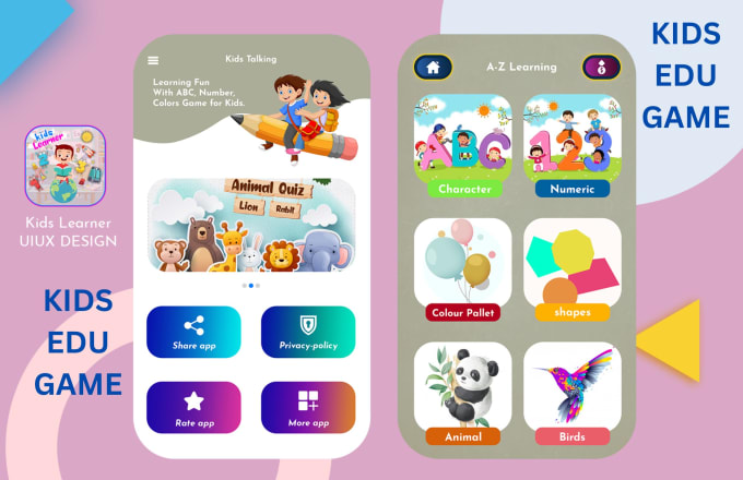 Gig Preview - Develop kid learning app, kid game, educational app learning app, android, ios