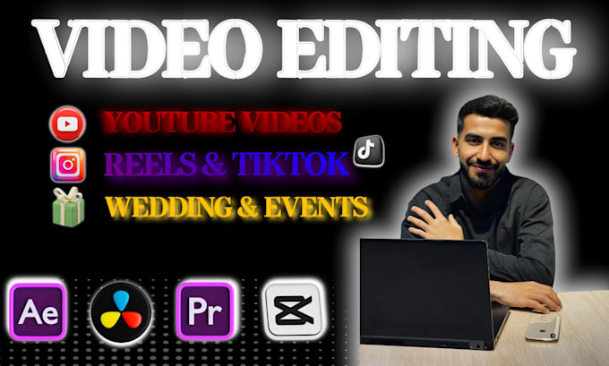 Gig Preview - Do professional video editing youtube reels tiktok