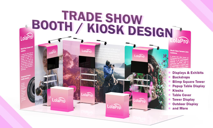 Gig Preview - Design kiosk and exhibition stand design