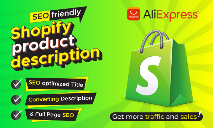 Gig Preview - Write shopify product description with SEO title tags for product listing